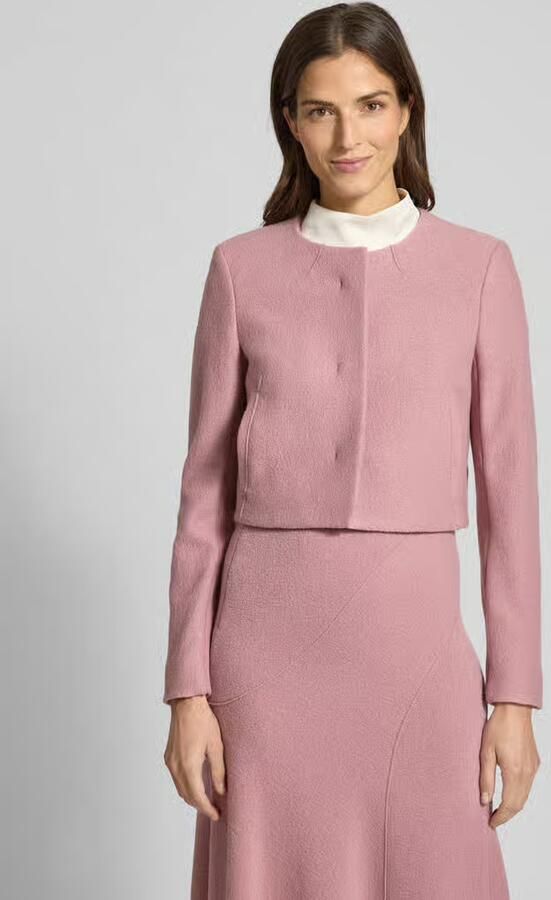 Boss Boxy fit korte blazer van pure scheerwol model 'JICENA' - Foto 2