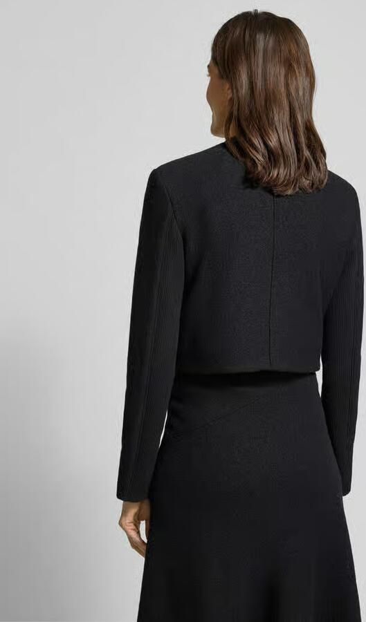 Boss Boxy fit korte blazer van pure scheerwol model 'JICENA'