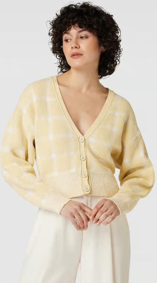 Boss Cardigan met rasterruit model 'Faite' - Foto 2
