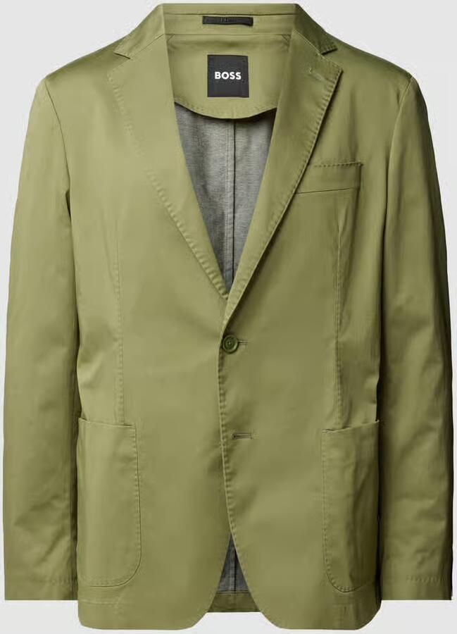 Hugo Boss Groene Katoenen Single-Breasted Jas Green Heren - Foto 2