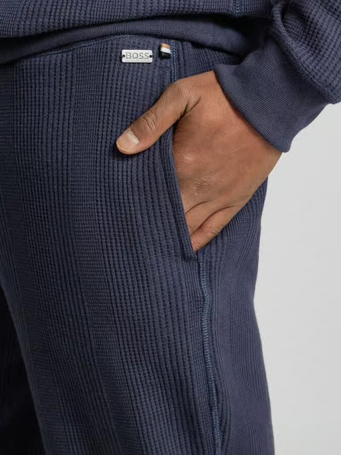 Boss Comfort fit sweatpants van katoenmix model 'STRUCTURE PANTS' - Foto 2