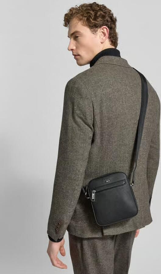 Hugo Boss Zwarte Rits Schoudertas Lente Zomer Mannen Black Heren - Foto 5