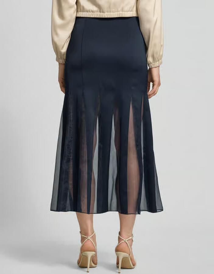 Boss Dames maxi-rok met transparante inzetten model 'VABELLI' - Foto 2