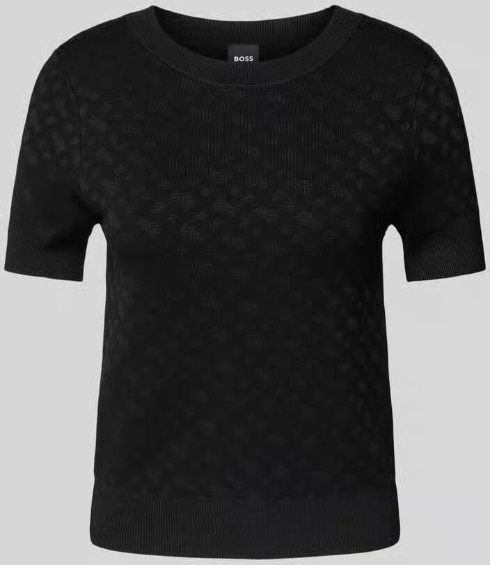 Boss Gebreid shirt met ronde hals model 'Forkena'