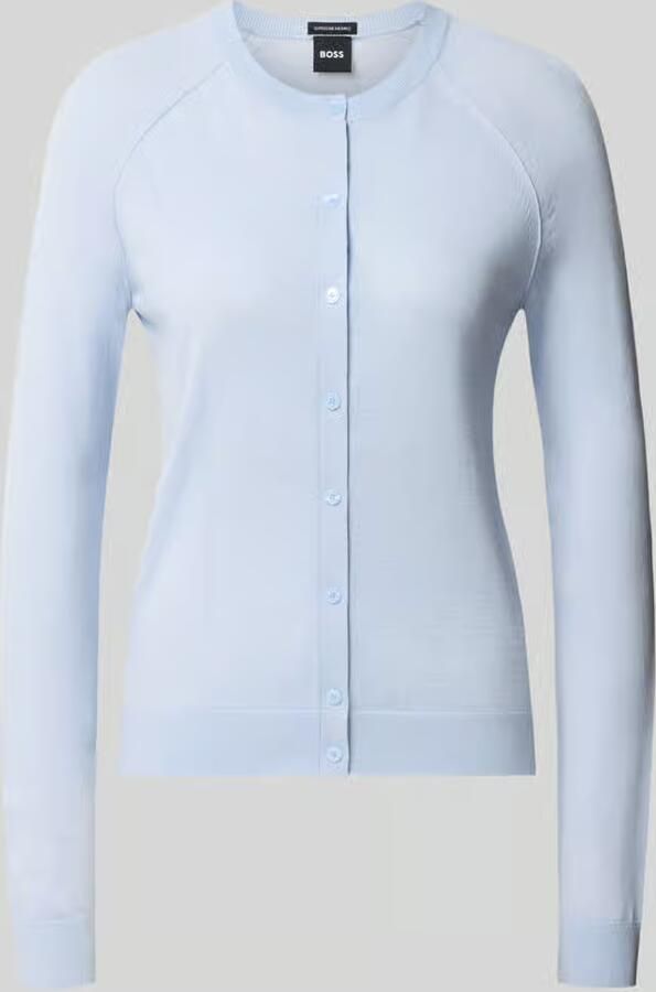 Boss Slim fit gebreid jack van pure scheerwol model 'Fonami'