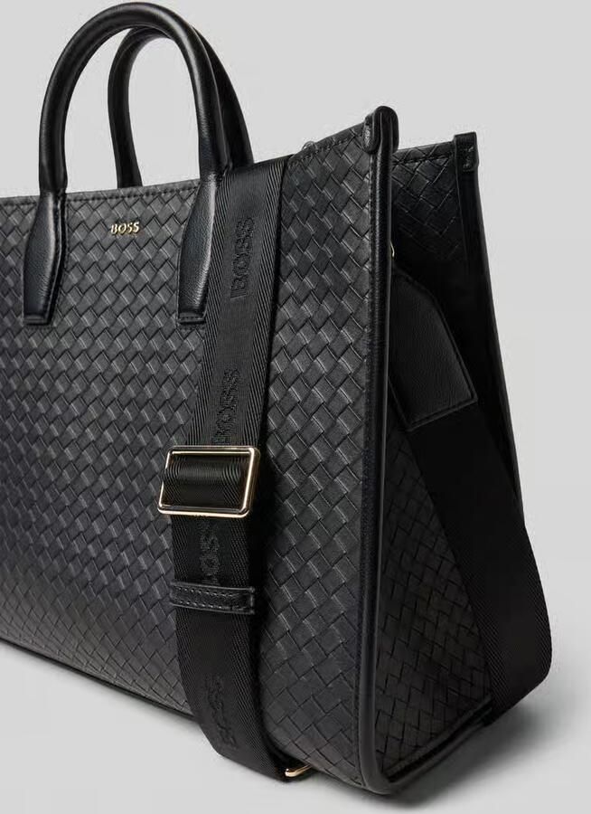 Boss Handtas met labelapplicatie model 'SANDY TOTE SQ' - Foto 2