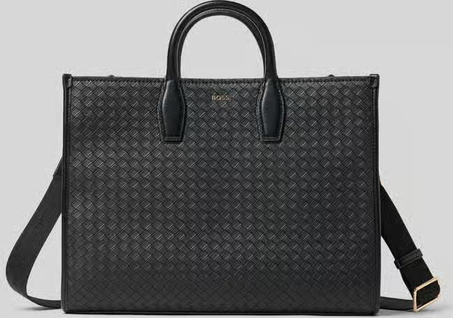 Boss Handtas met labelapplicatie model 'SANDY TOTE SQ'