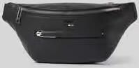 Hugo Boss Gestructureerde PU Leren Heuptas Zwart Black Heren