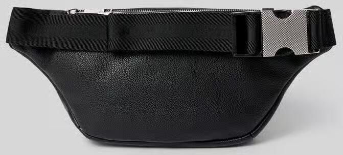 Hugo Boss Gestructureerde PU Leren Heuptas Zwart Black Heren - Foto 3