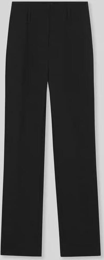 Boss High waist stoffen broek van wol met zijsplit