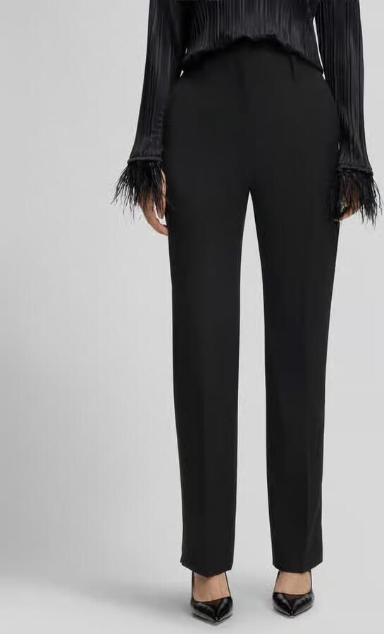 Boss High waist stoffen broek van wol met zijsplit - Foto 2