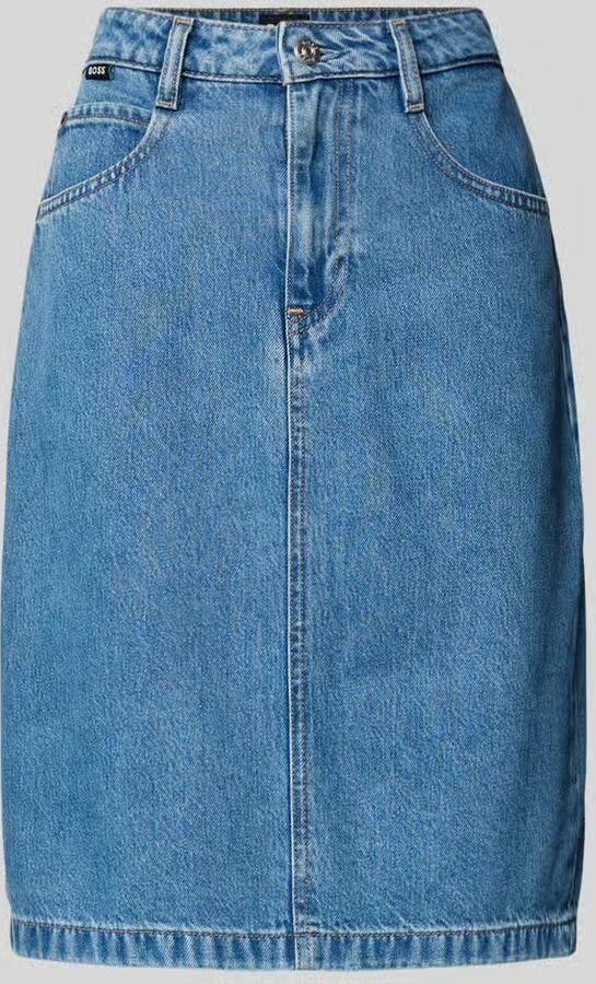 Boss Knielange jeansrok in 5-pocketmodel model 'COBALTIDE'