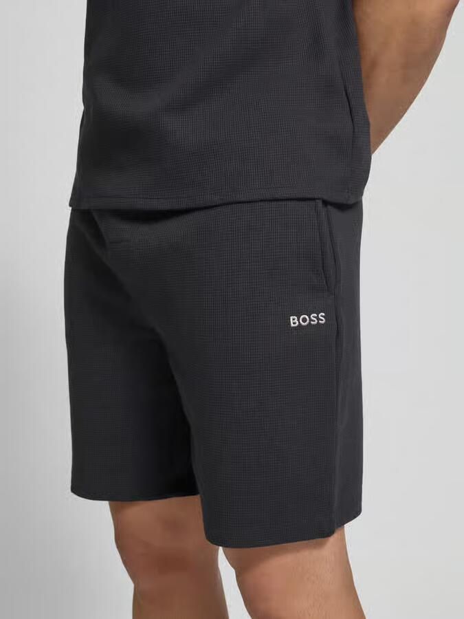 Boss Korte regular fit broek met structuurmotief - Foto 2