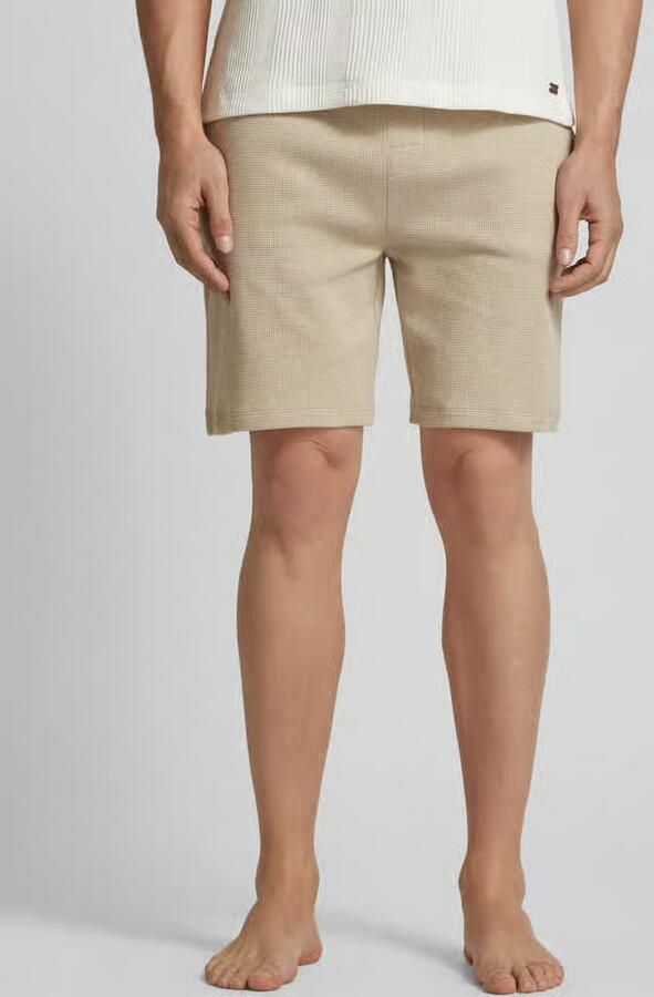 Boss Korte regular fit broek met structuurmotief - Foto 3