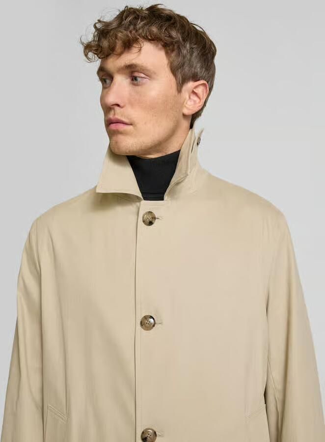 Boss Lange jas met strookzakken model 'Clark'