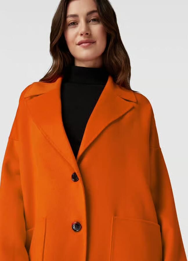 BOSS Black Women Lange jas met viscose model 'Cattina'