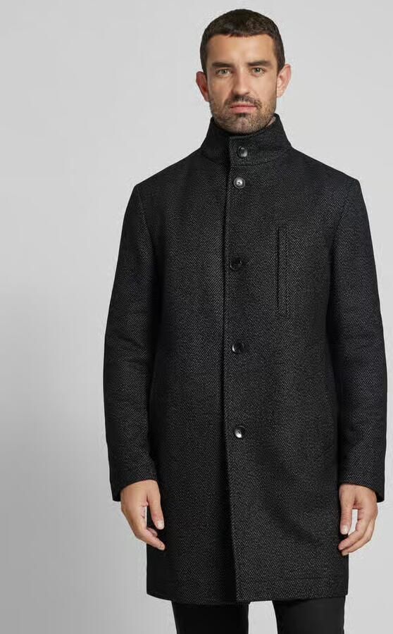 Boss Lange wollen jas met opstaande kraag model 'Hyde' - Foto 2