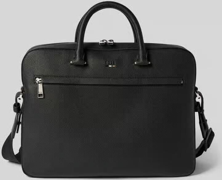 Hugo Boss Zwarte Documententas met Dubbele Rits Black Heren - Foto 4