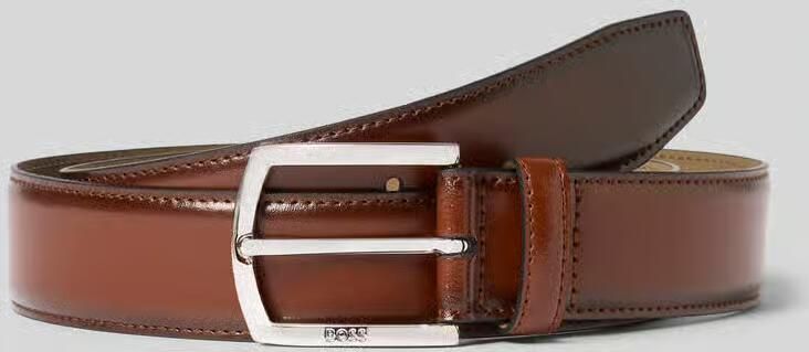 Boss leren riem met logo-sluiting - Foto 2