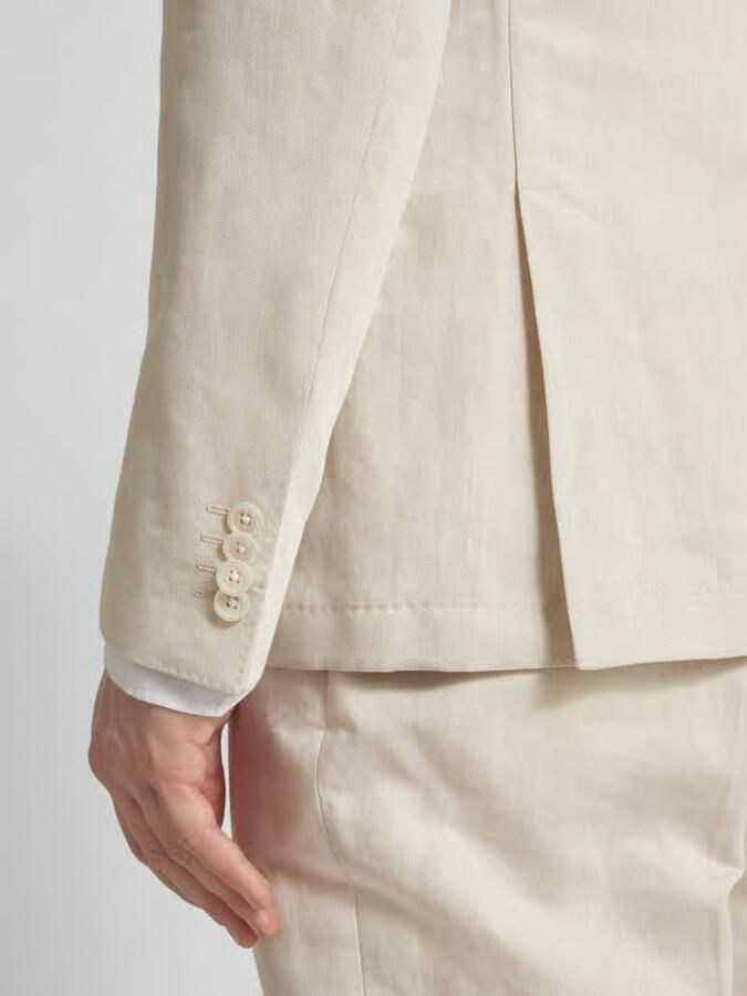Hugo Boss Heren Linnen Katoenen Blazer Zand Beige Heren