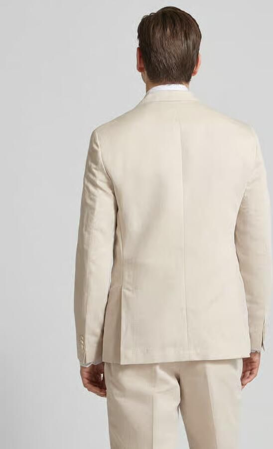 Hugo Boss Heren Linnen Katoenen Blazer Zand Beige Heren - Foto 4