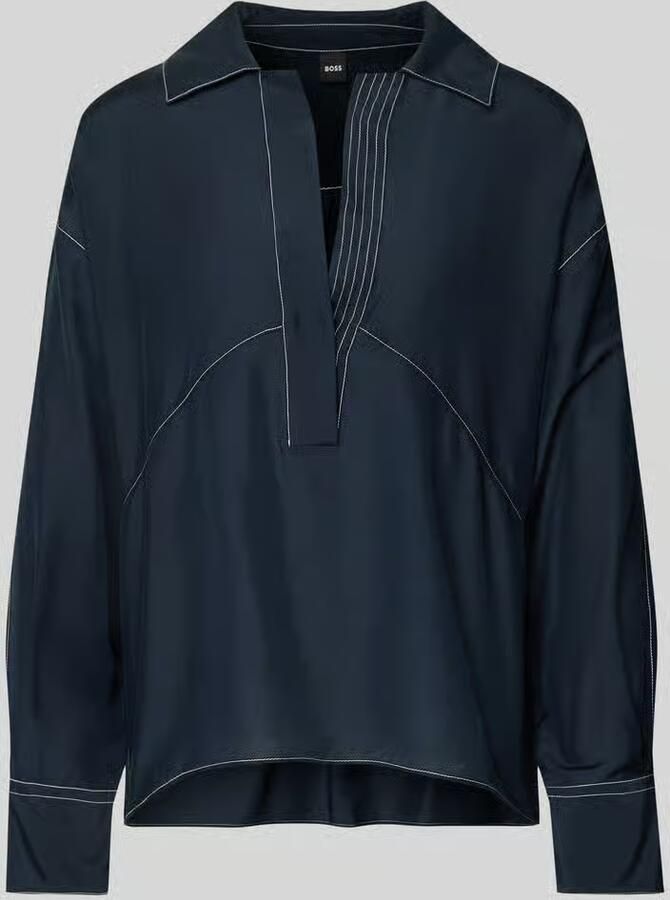 Boss Loose fit blouse met zijde model 'BRIZZY'