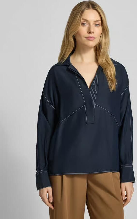 Boss Loose fit blouse met zijdegehalte Model 'BRIZZY' - Foto 4