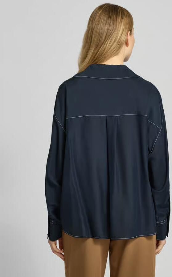 Boss Loose fit blouse met zijdegehalte Model 'BRIZZY'
