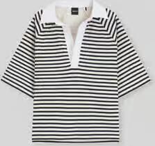 Boss Loose fit poloshirt van katoenmix model 'ESSIPA_STRIPED'