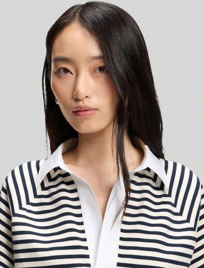 Boss Loose fit poloshirt van katoenmix model 'ESSIPA_STRIPED'
