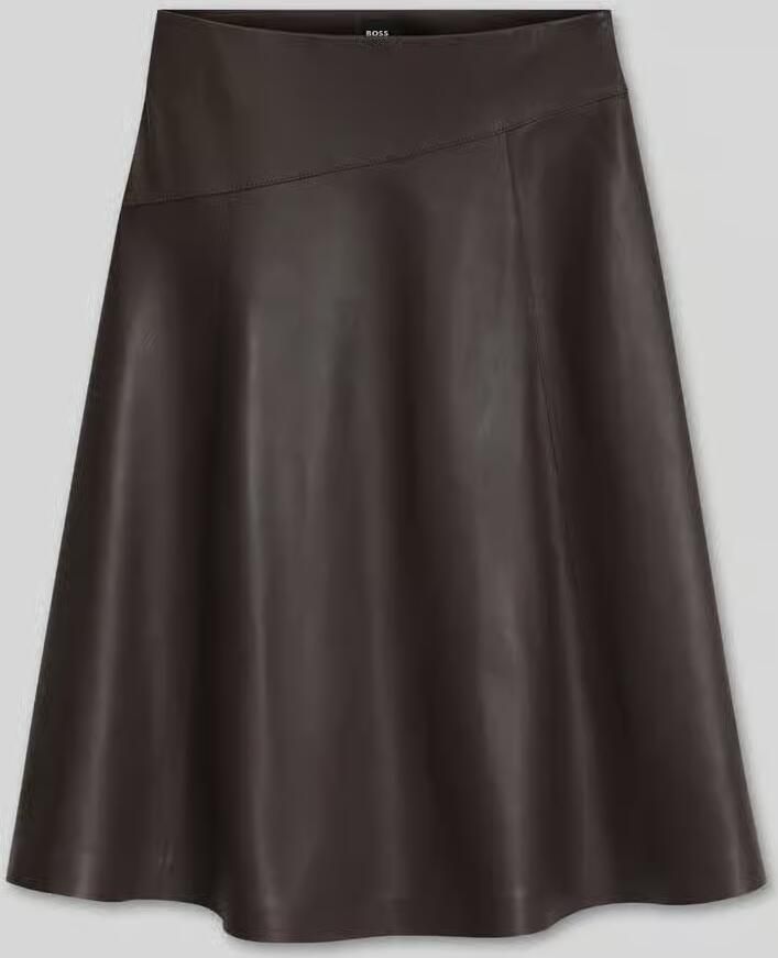 Boss midi-rok van lamsnappa met op de taille