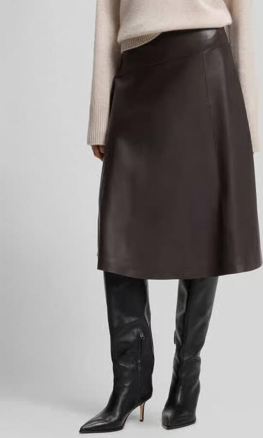 Boss midi-rok van lamsnappa met op de taille - Foto 2