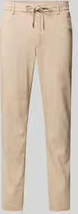 Boss Modern fit straight leg broek van linnenmix model 'KANE1'