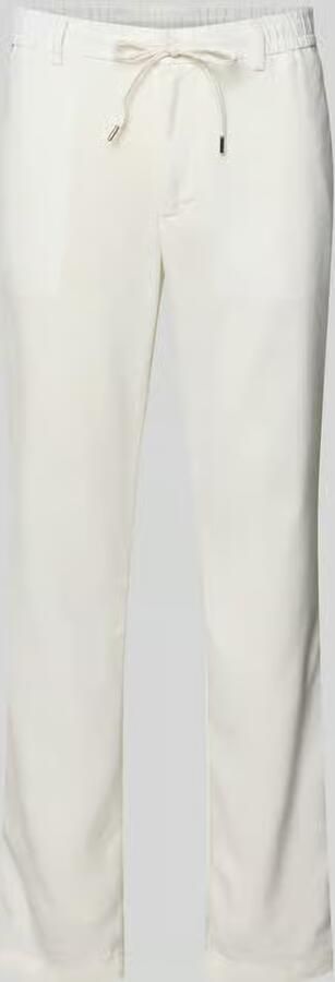 Boss Modern fit straight leg broek van linnenmix model 'KANE1' - Foto 2