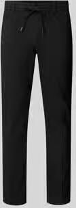 Boss Modern fit straight leg broek van linnenmix model 'KANE1'