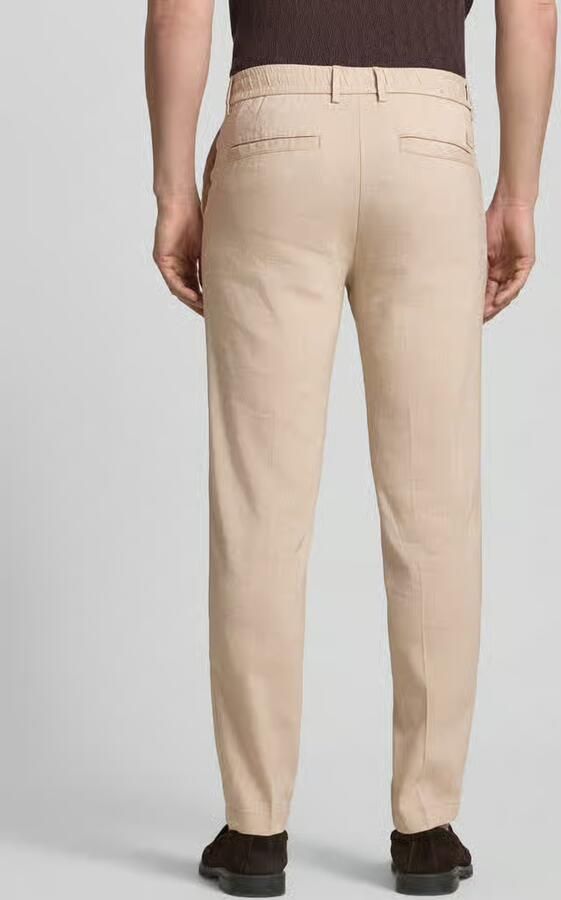 Boss Modern fit straight leg broek van linnenmix model 'KANE1' - Foto 4