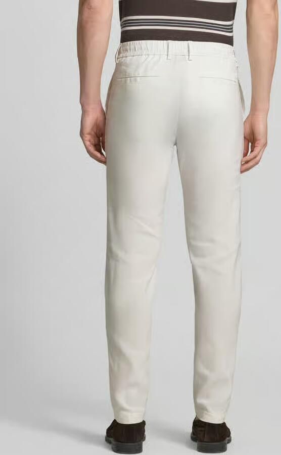 Boss Modern fit straight leg broek van linnenmix model 'KANE1' - Foto 3