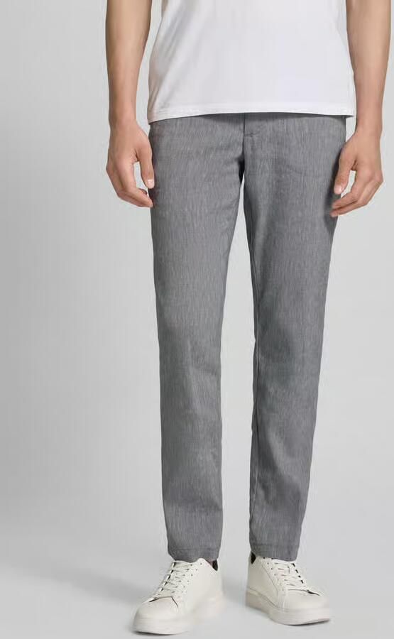 Boss Modern fit straight leg broek van linnenmix model 'KANE1' - Foto 3