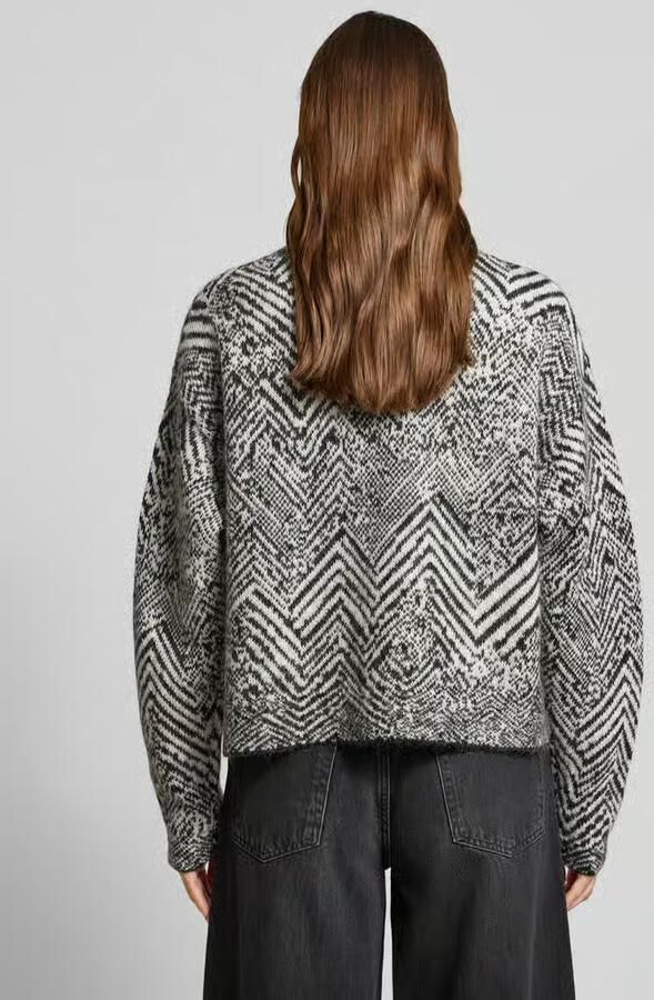 Boss Oversized gebreide pullover van een mix van mohair en wol model 'FACLINA'