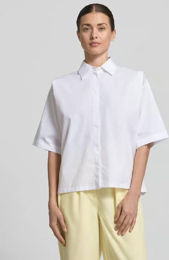 Boss Oversized overhemdblouse van puur katoen model 'BIMINA' - Foto 3