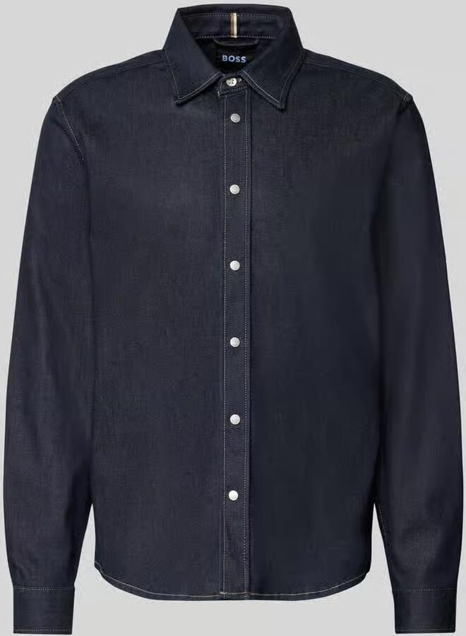 Boss Oversized overhemdjack van katoenmix model 'LIAM'