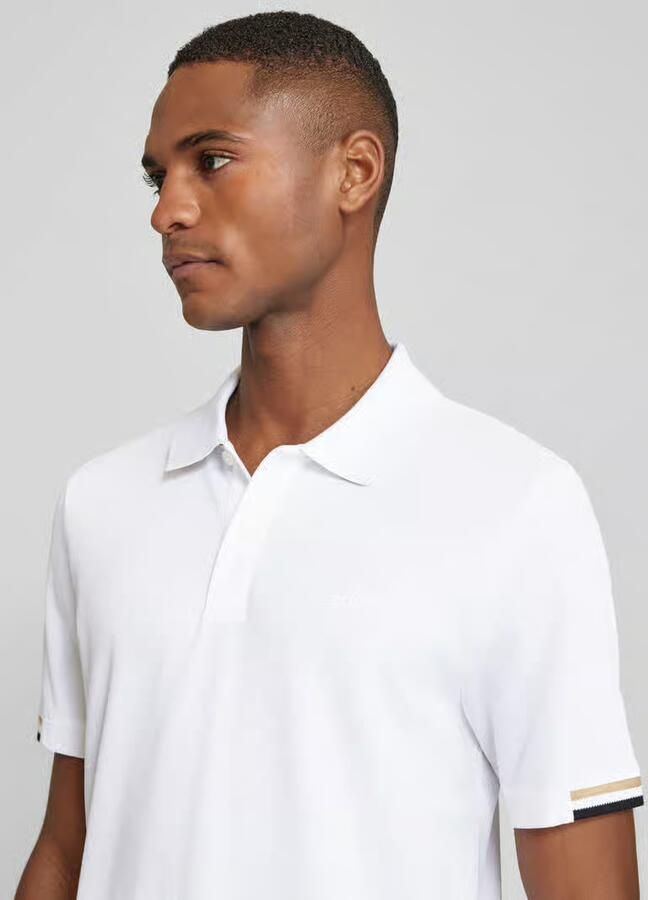 Boss Poloshirt met labelprint model 'Parlay'