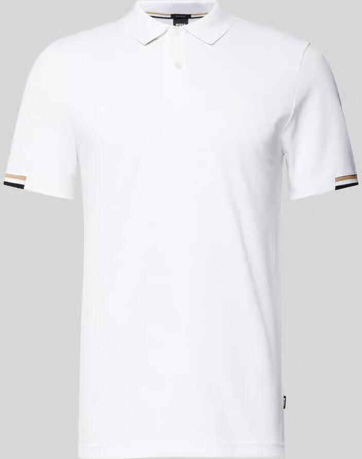 Boss Poloshirt met labelprint model 'Parlay' - Foto 2