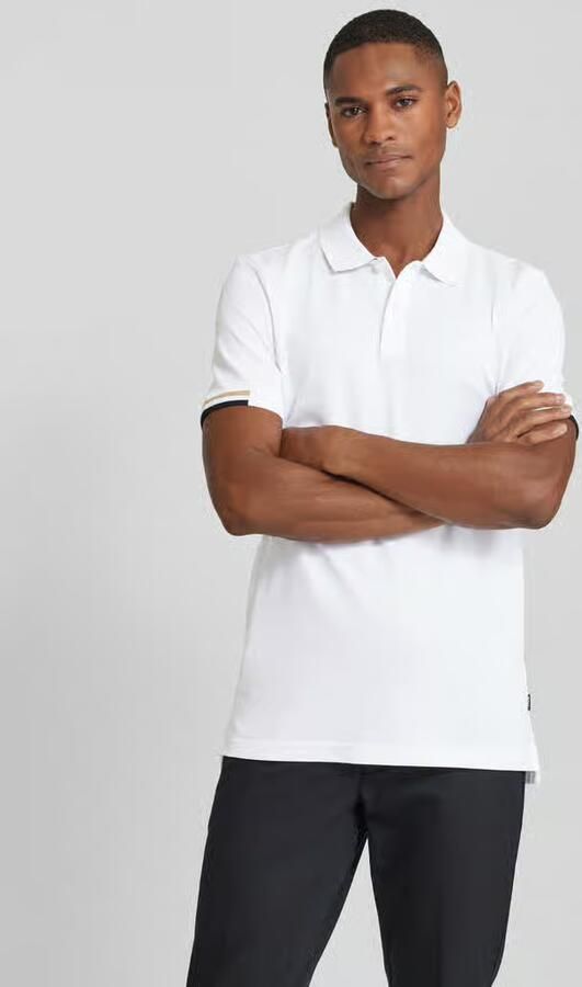 Boss Poloshirt met labelprint model 'Parlay' - Foto 3