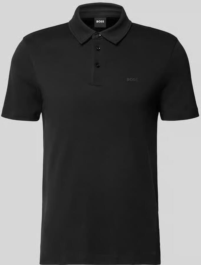 Hugo Boss Zwarte poloshirt met korte mouwen Black Heren