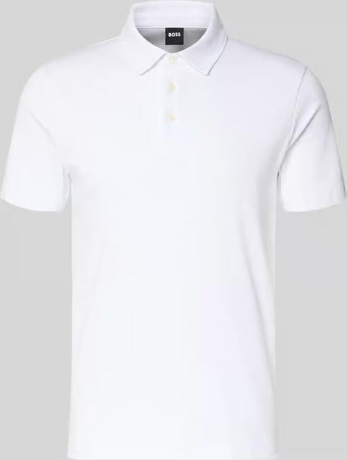 Hugo Boss Jersey Witte Polo Shirts White Heren