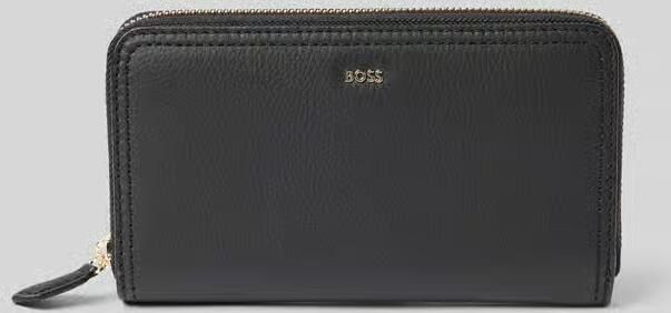 Boss Portemonnee van echt runderleer model 'LENAH ZIPAROUND'