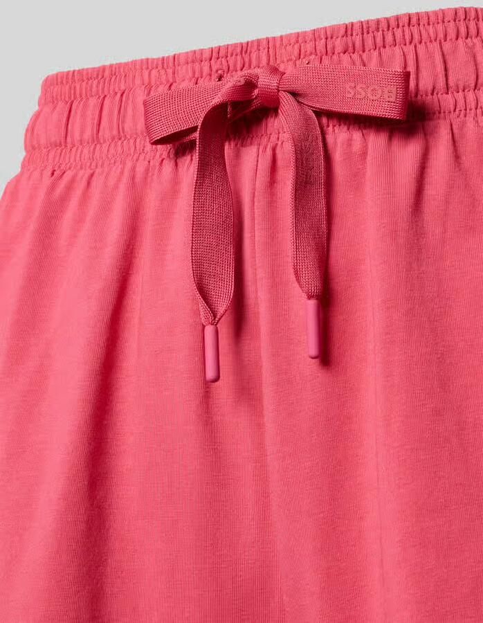 Boss Pyjama short van katoenmix met tunnelkoord