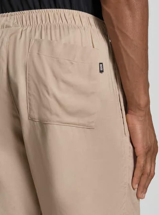 Boss regular fir sweatshorts van mix van viscose en linnen model 'FRESH SHORTS'