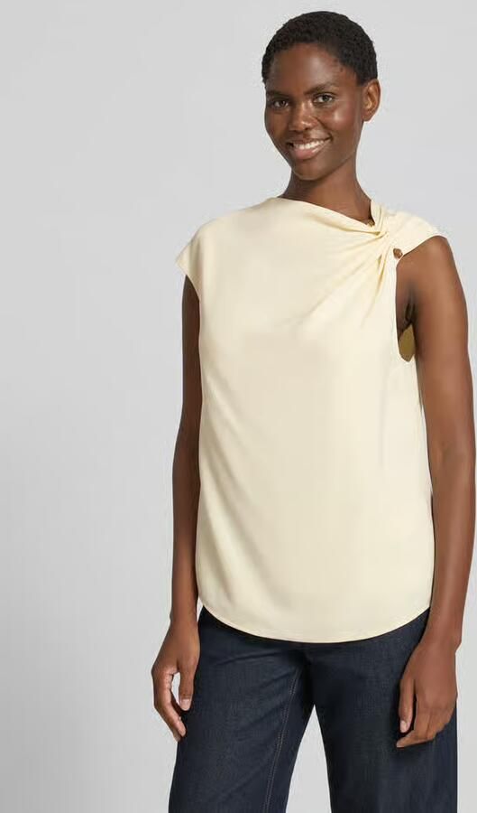 Boss regular fit blouse met korte mouwen van viscosemix model 'BANNEA' - Foto 3